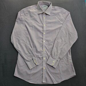 Charles Tyrwhitt Men 16/34 White Check Non Iron Extra Slim Fit Dress Shirt